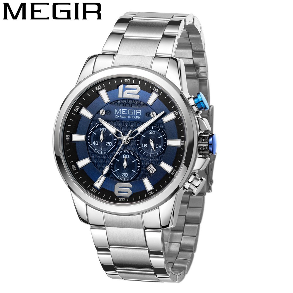 Đồng Hồ Quartz Chạy Kim Megir 2156 Sang Trọng