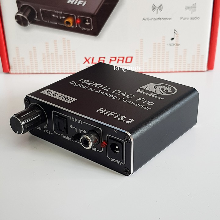 VinaGear XL6 Pro - Bộ Chuyển Âm Thanh Quang Học Sang AV Tích Hợp Tăng Âm