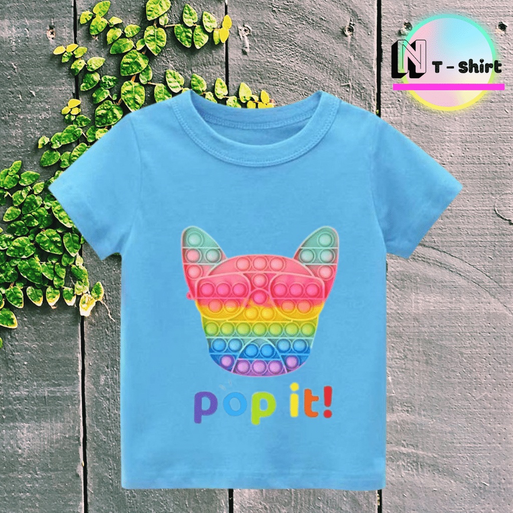 Áo thun bé trai và bé gái in hình đồ chơi pop it ngộ nghĩnh dễ thương , Áo cotton mặc mát thoải mái NTShirt 02