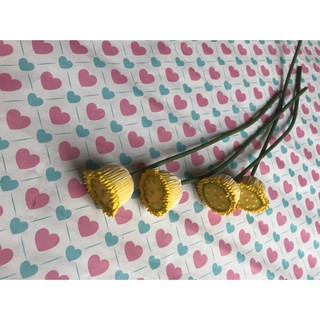 Bộ 4 nhụy hoa sen nhị sen làm hoa handmade đường kính 3.5 cm