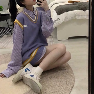 [ ẢNH THẬT Ở CUỐI] SET ÁO SƠ MI + GILE ULZZANG