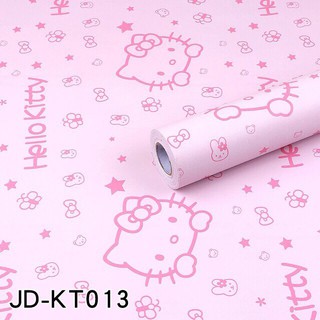 DECAL 1M Giấy dán tường - kitty hồng bướm xinh