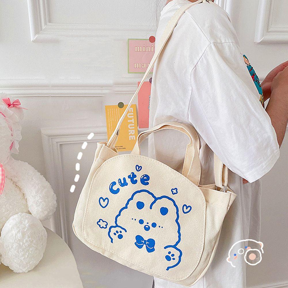UUMIR Túi Tote Vải Bố In Hình Gấu