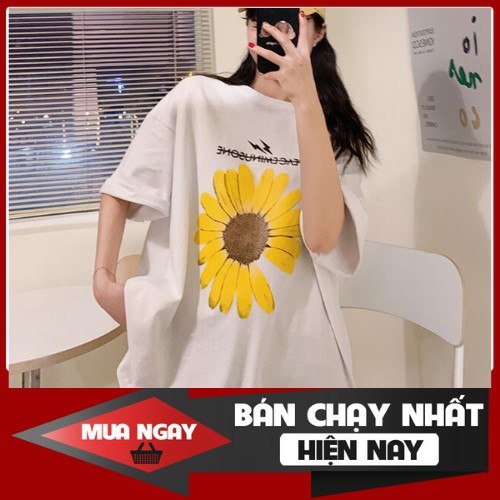 ÁO THUN NỮ TAY NGẮN IN HÌNH BÔNG CÚC HOT TREND FORM RỘNG PHONG CÁCH HÀN QUỐC 2020 PF927A