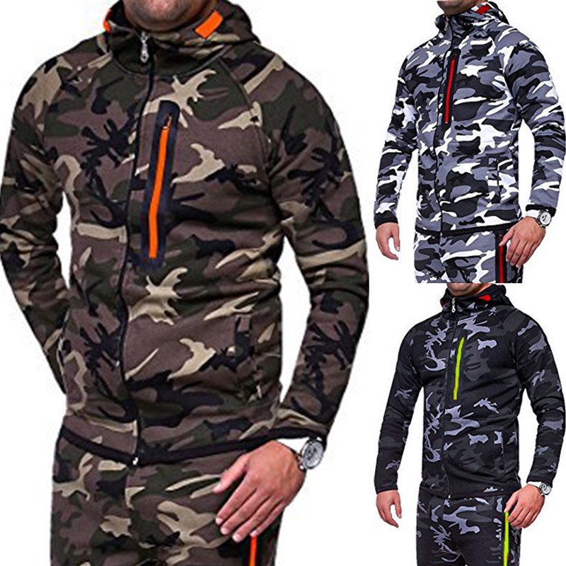 Áo khoác hoodie rằn ri cho nam