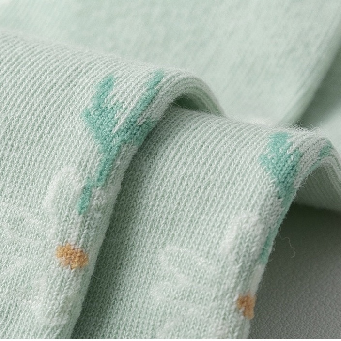 Tất vớ nữ cổ cao đáng yêu phong cách lolita, tất nữ cổ nhún điệu đà vải cotton thoáng khí