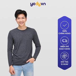Áo giữ nhiệt nam YODY vải cotton lạnh, co dãn 4 chiều, áo thun dài tay body thể thao chơi bóng, tập gym ATM4075