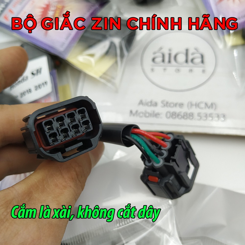 Honda SH - Bộ mạch sẵn giắc zin tạo chớp stop F1 nhiều kiểu + 1 zin