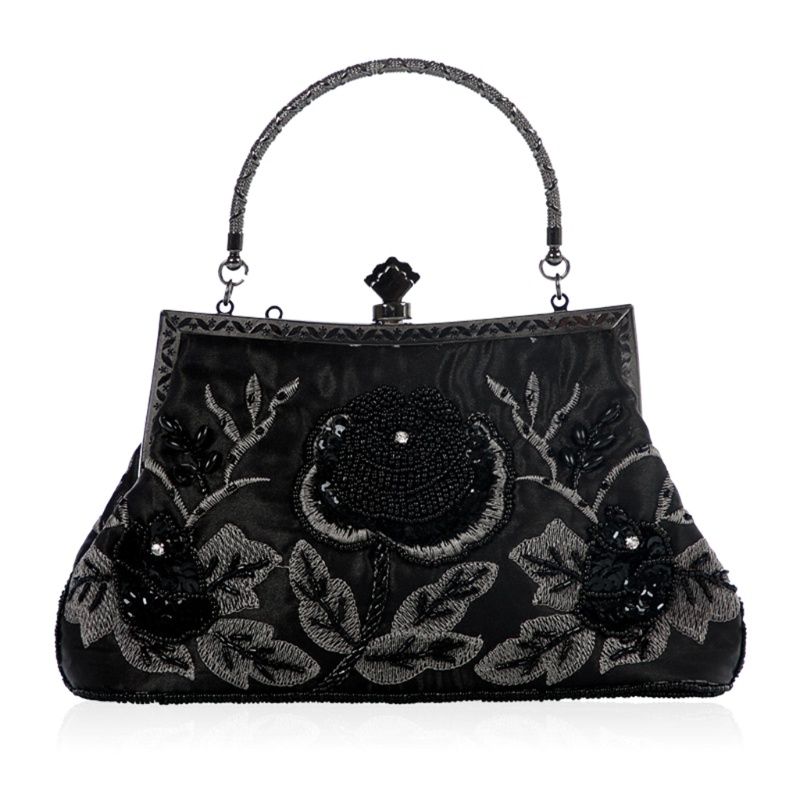 Ví Cầm Tay Đính Hạt Kim Sa Lấp Lánh Thanh Lịch Dành Cho Nữ