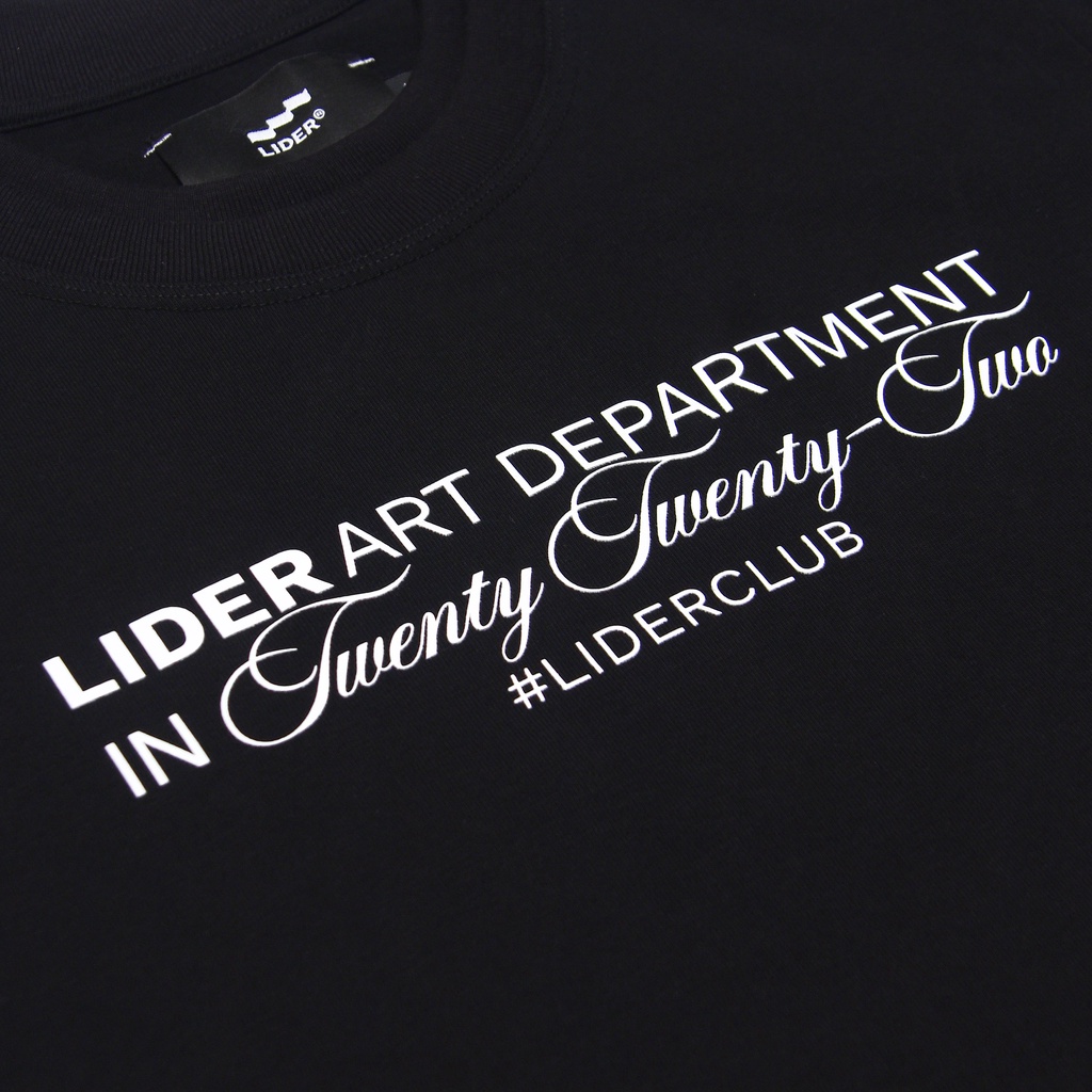 ÁO THUN ÔM BODY UNISEX LIDER ART DEPARTMENT TEE - Trắng/ Đen/ Xám