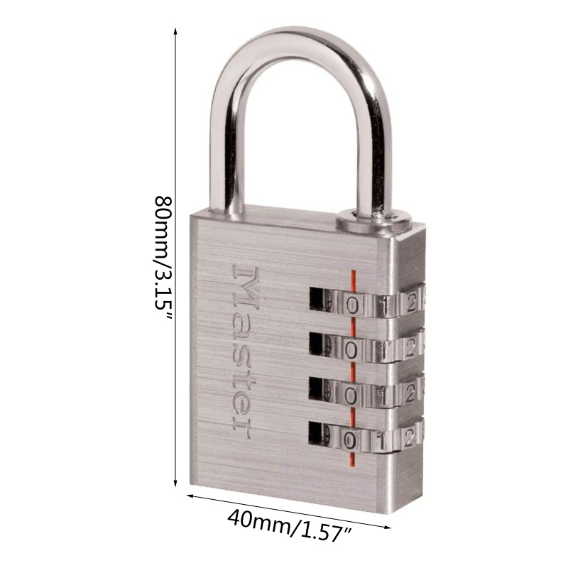 Ổ Khóa Mật Khẩu 4 Số Bằng Kim Loại Di Động Tiện Dụng Cho Ba Lô / Du Lịch / Trường Học