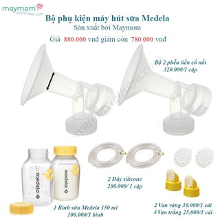 [QUÀ 0Đ] Bộ phụ kiện hút sữa đầy đủ phễu cổ liền Maymom phụ kiện thay thế máy hút sữa Medela Spectra Avent Unimom
