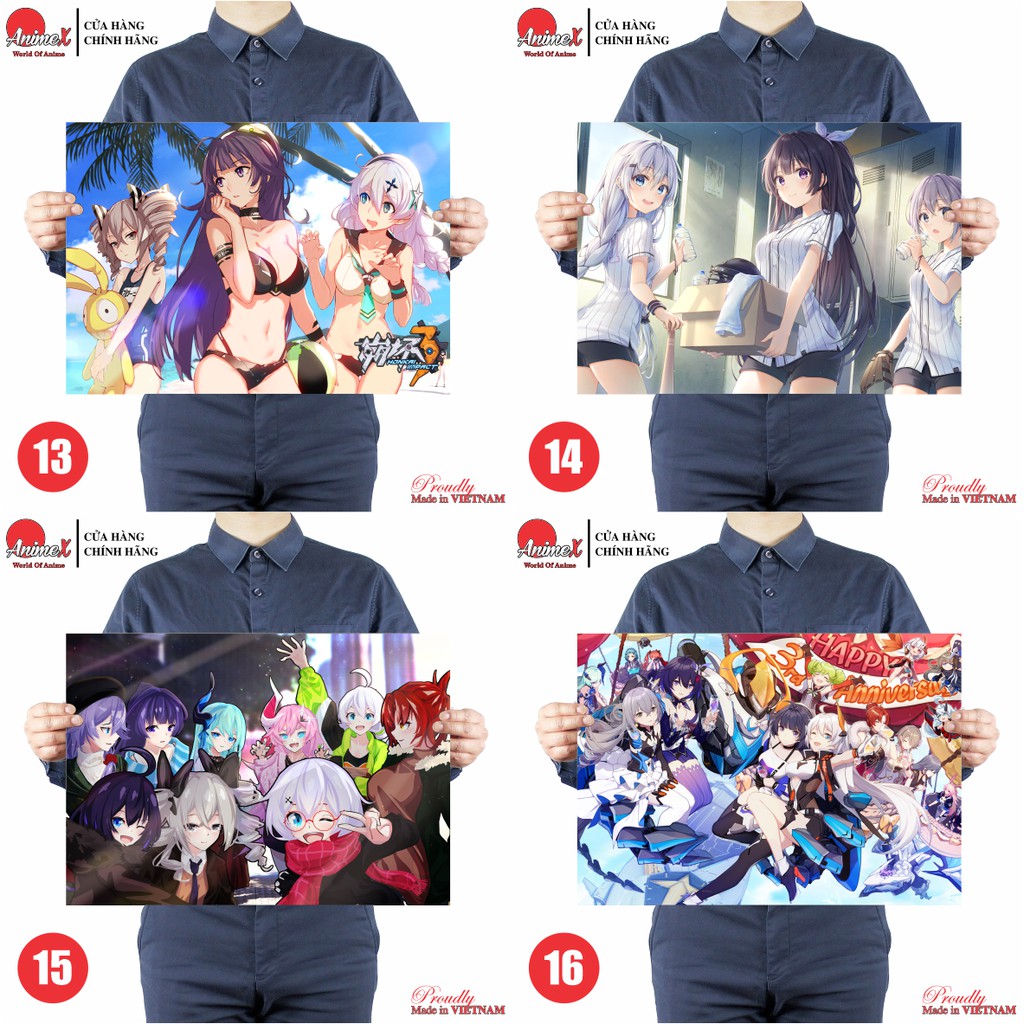 Tranh poster A3 Honkai Impact 3rd miHoYo áp phích decal game anime trang trí nhà cửa by AnimeX