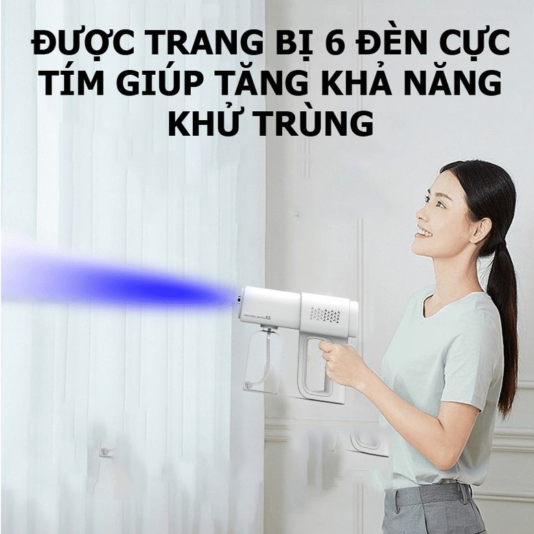 Máy phun sương NANO khử trùng cầm tay kèm tia cực tím chống virus (NHIỀU MẪU) - VL