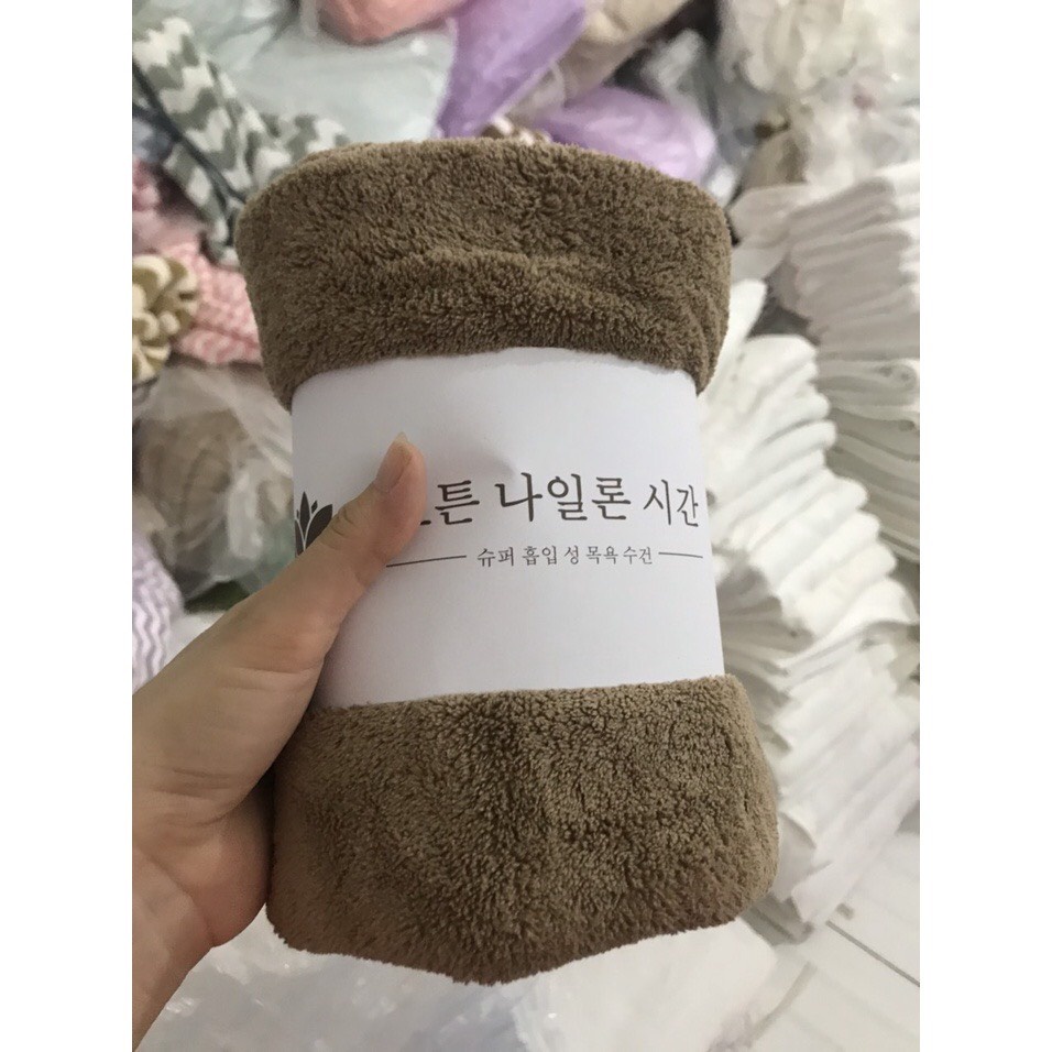 Khăn tắm lông cừu cao cấp 100x50cm siêu thấm Vapuno Hàn Quốc