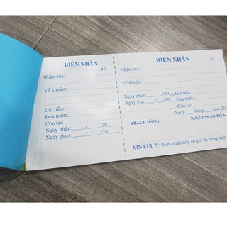 🚀Biên nhận 1 liên giấy For tốt loại 40 tờ