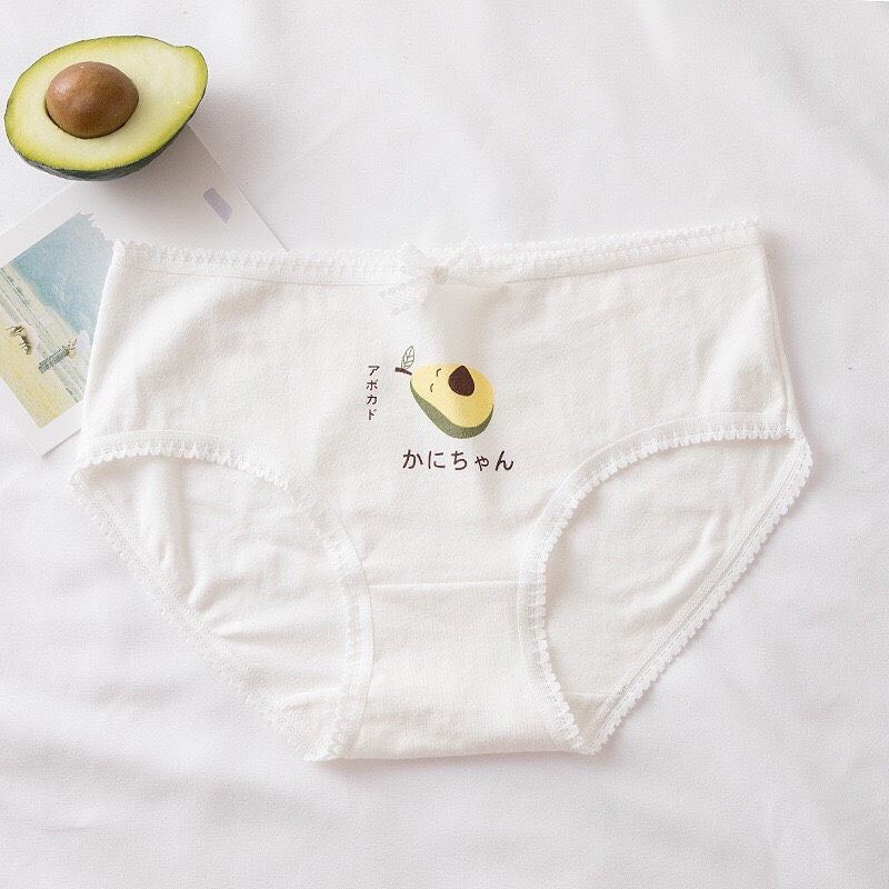 SET 10 CHIẾC Quần lót nữ hình quả bơ dễ thương, quần lót cotton xuất Nhật