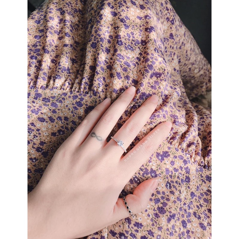 Nhẫn đá công chúa Bạc s925 - HuongGiangSilver