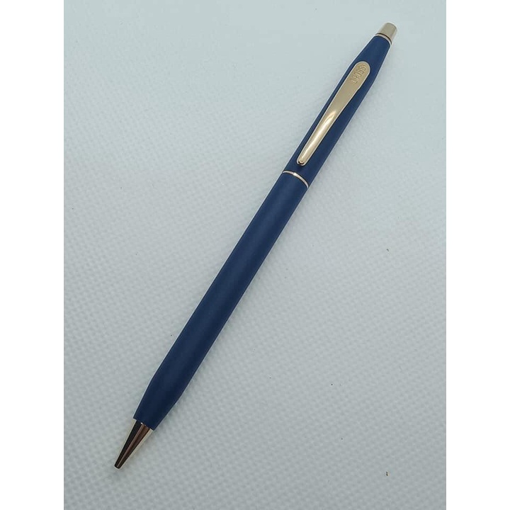 Bút bi xoay Cross Classic Century Blue Satin and Gold made in USA