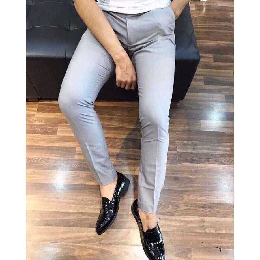 Combo Quần Âu Nam VINETO Màu Đen, Áo Sơ Mi Nam Trắng Dài Tay Dáng Ôm Body