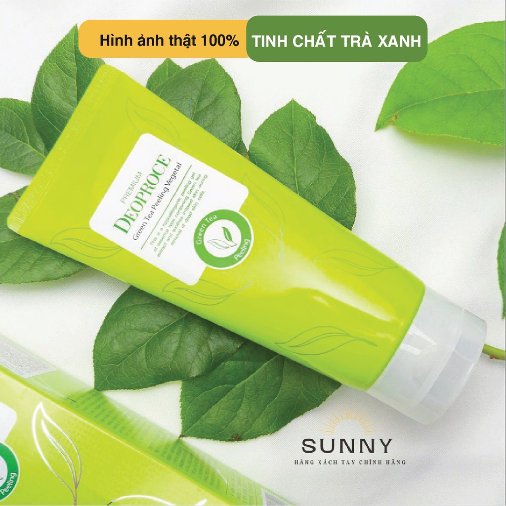 Tẩy da chết trà xanh Deoproce Hàn Quốc 170g dịu nhẹ, không bào mòn da