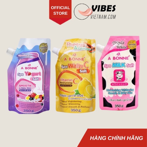 Muối Tắm Tẩy Da Chết A Bonne Spa Milk, Yogurt, White C Salt 350g - vibesvietnam