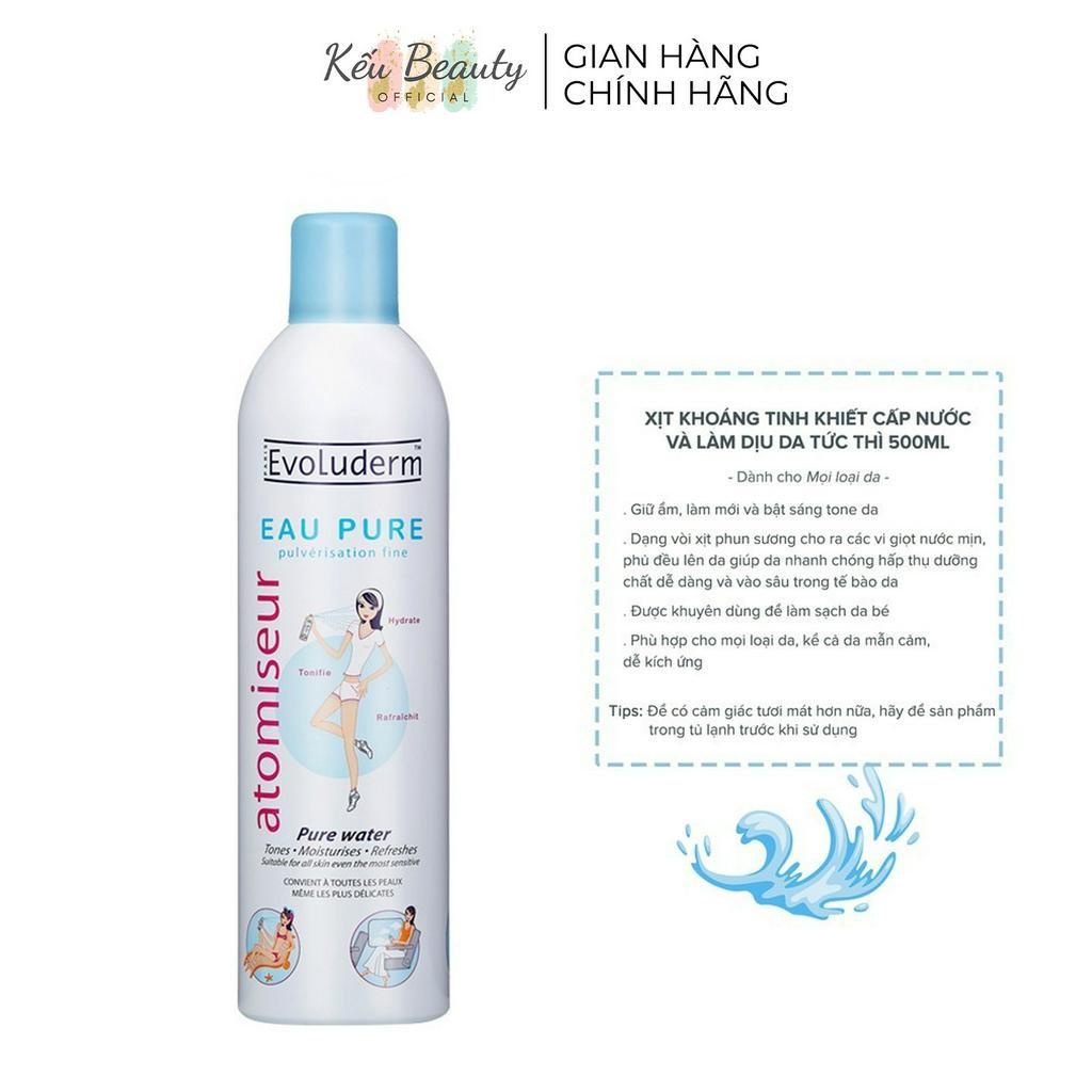 Xịt Khoáng Cấp Ẩm Evoluderm Atomiseur Eau Pure 150/400ml