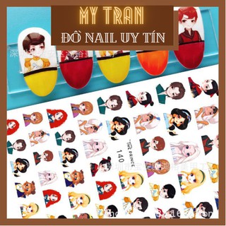 Stick dán móng hình búp bê, Nail sticker trang trí móng 2021