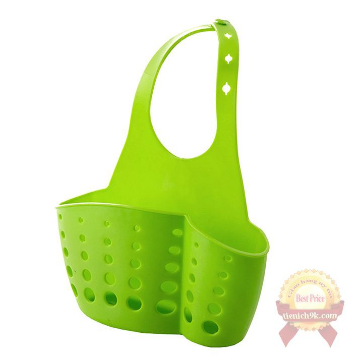 Giỏ đựng đồ nhựa đa năng nhỏ gọn có lỗ thoát nước móc treo cho nhà bếp