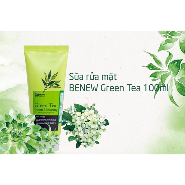 (Hàng chính hãng)- Sữa rửa mặt BENEW Green Tea