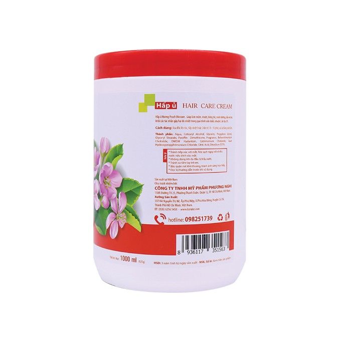 Hấp dầu  mềm mượt, phục hồi khô xơ, hư tổn Hương Hoa Anh Đào Karanz Hair Care Cream Peach Blossom 1000ml