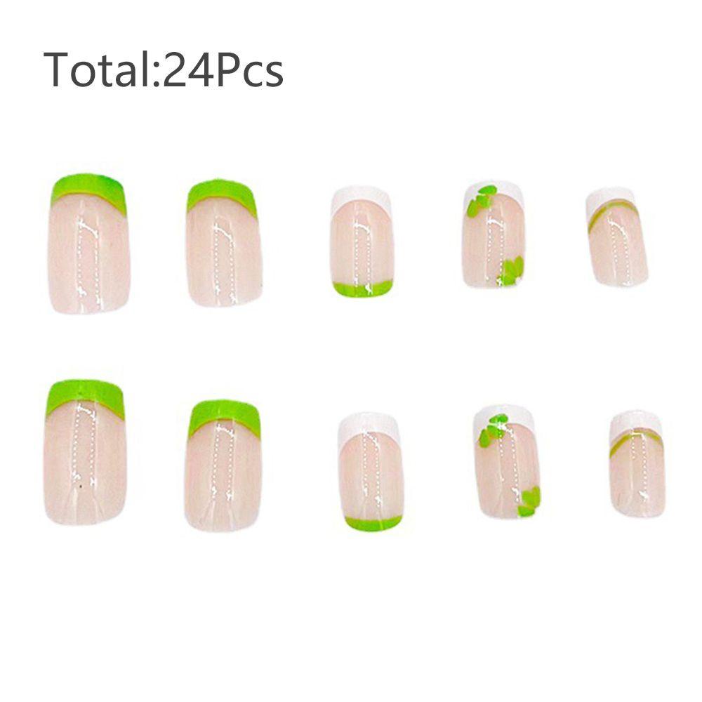 Bộ Móng Tay Giả Ngắn Thiết Kế Đơn Giản