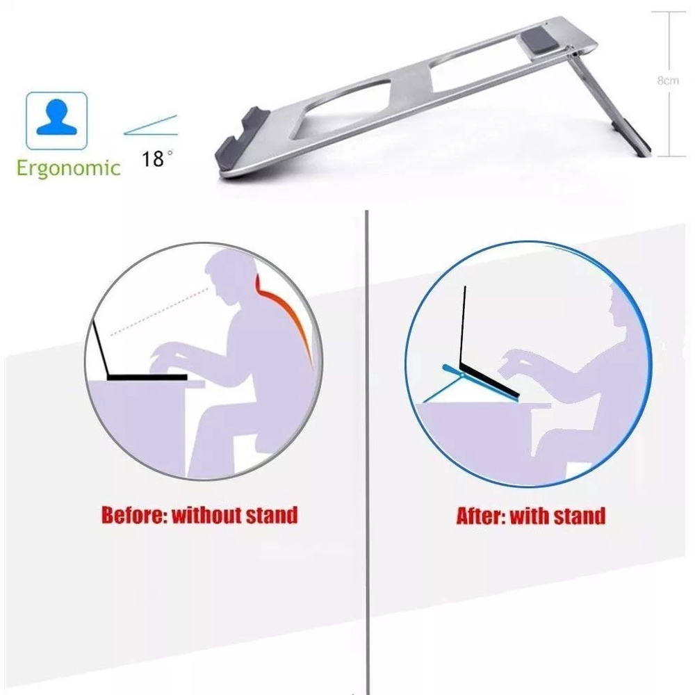 Giá đỡ tản nhiệt laptop/ máy tính bảng D7, phụ kiện đế đỡ tản nhiệt với chất liệu hợp kim nhôm nhỏ gọn, tiện lợi