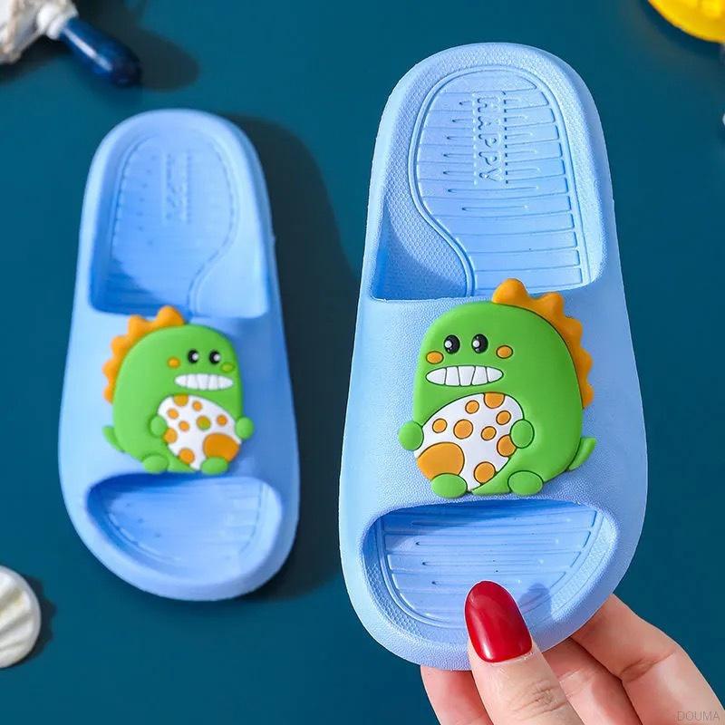 Dép đế mềm chống trượt họa tiết trang trí họa tiết khủng long xinh xắn dành cho bé
