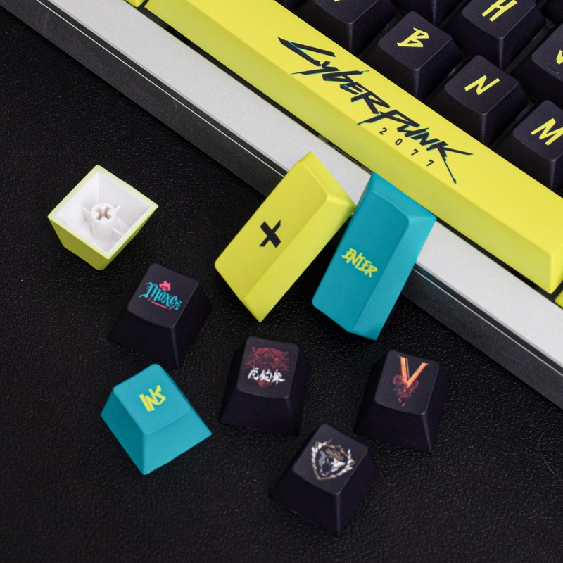 130 keys GMK Cyberpun.k Theme  PBT Keycaps DYE-Sub Personalise Cherry Profile Keycap For Mechanical Keyboard