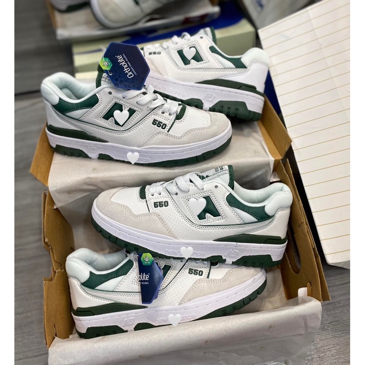 Giày thể thao sneaker nam nữ NB550 màu xanh lá