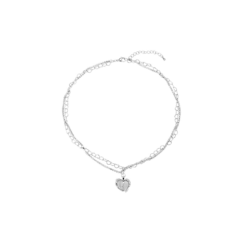 Vòng cổ Hình Trái Tim Thiết Kế Tinh Xảo Sang Trọng Thời Trang Mùa Hè Cho Nữ