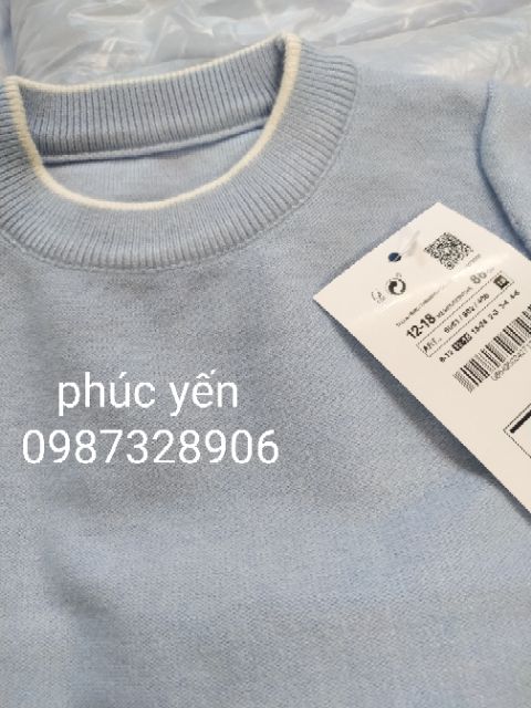 Sale !!!  ÁO LEN TRƠN ZARA DÁNG BASIC BÉ TRAI  _Super_Sale _Super_Sale