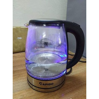 [ FREESHIP] Ấm siêu tốc thuỷ tinh Rapido model 2019[ HÀNG CHÍNH HÃNG]