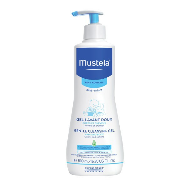 Sữa Tắm Gội Cho Trẻ Sơ Sinh &amp; Em Bé Da Thường Mustela 500ml