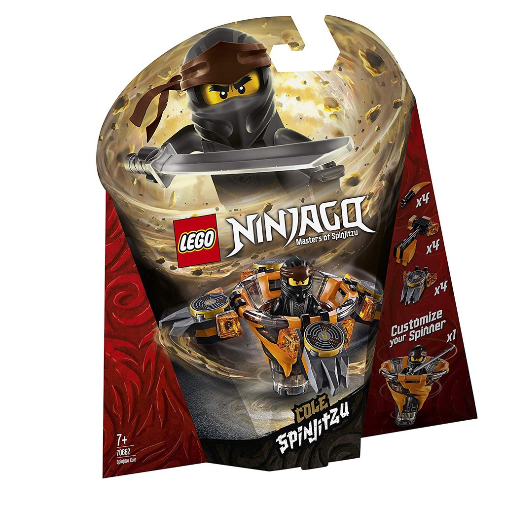 LEGO NINJAGO CHÍNH HÃNG - CON QUAY LỐC XOÁY ĐẤT - NHÂN VẬT COLE VỚI 117 CHI TIẾT.