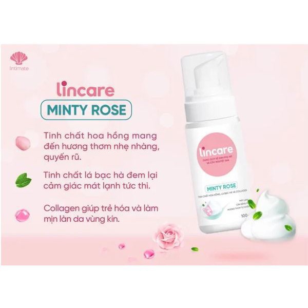 Lincare Minty Rose - Bọt vệ sinh hàng ngày dành cho phụ nữ