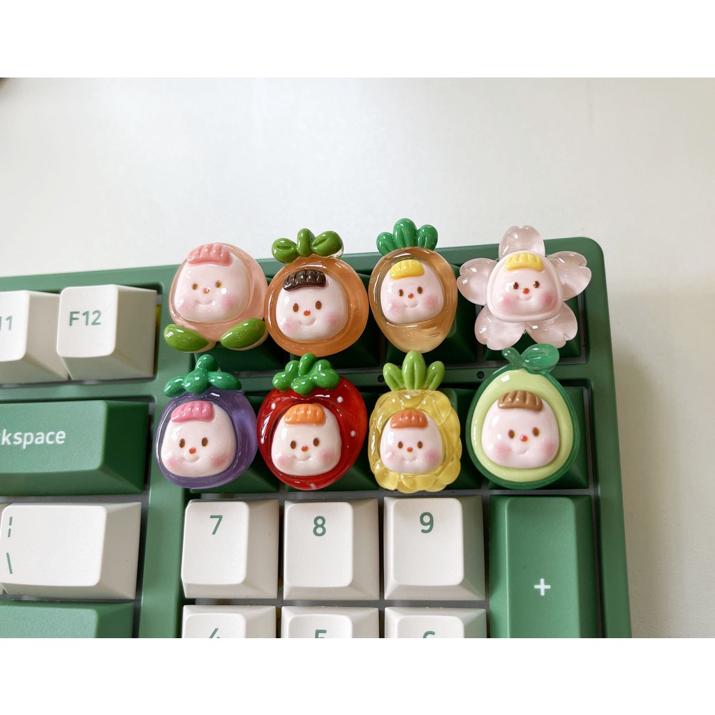 Keycap Lẻ Hoa Quả Baby Dễ Thương Đồ Ăn Keycaps Phím Lẻ