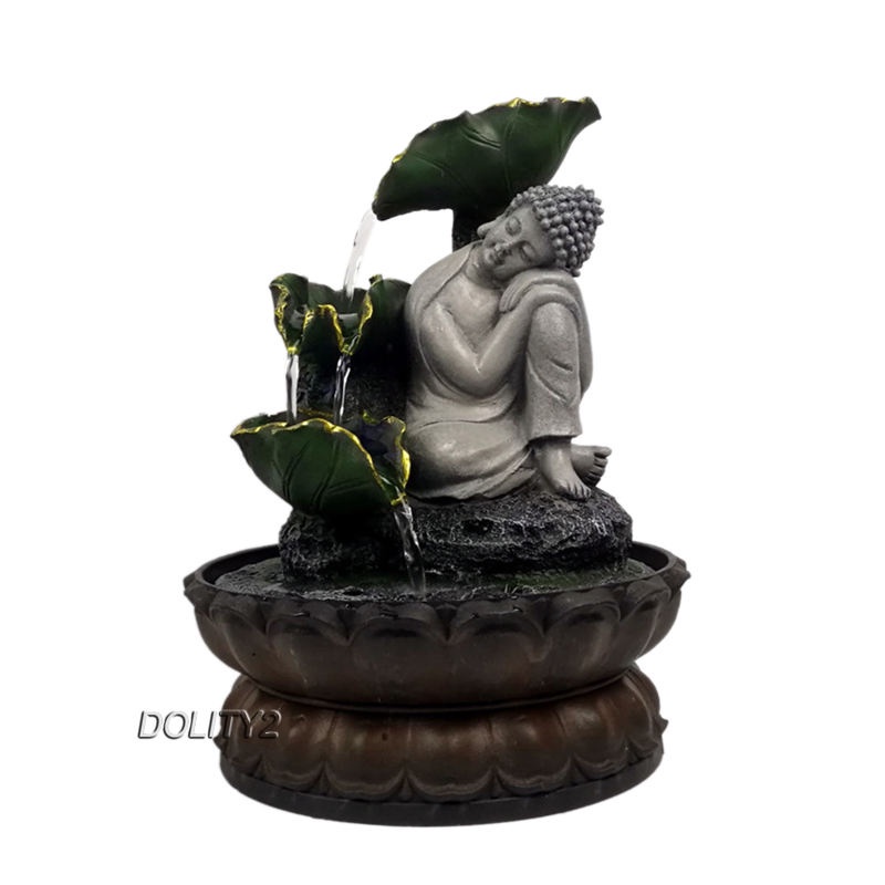 Buddha Tabletop Fountain Landscape Resin Decor for Desk Indoor Home Office