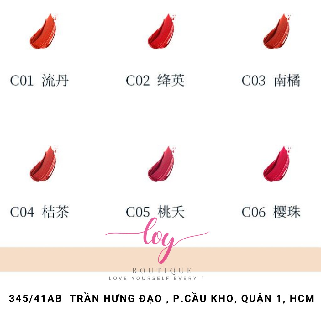 Son nước matte gloss không phai, mướt môi, thân vàng CATKIN - Son nội địa TRUNG chính hãng xin xò