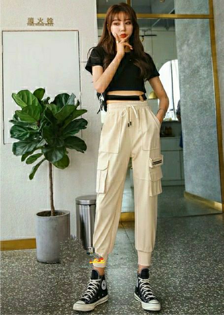 mua 1 tặng 1 Quần jogger túi hộp khoá cạp cao bo gấu tan box unisex | BigBuy360 - bigbuy360.vn