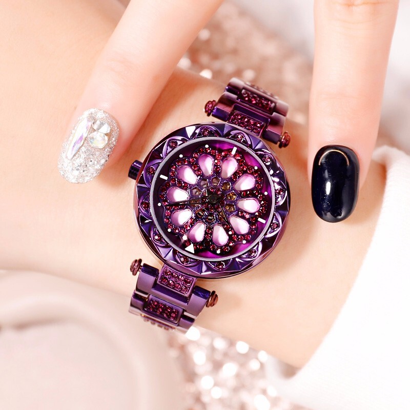 Đồng Hồ Nữ Chính Hãng Mashali Bông Hoa Xoay Dây Thép Cao Cấp Không Gỉ Đính Đá Đẹp Giá Rẻ | BigBuy360 - bigbuy360.vn