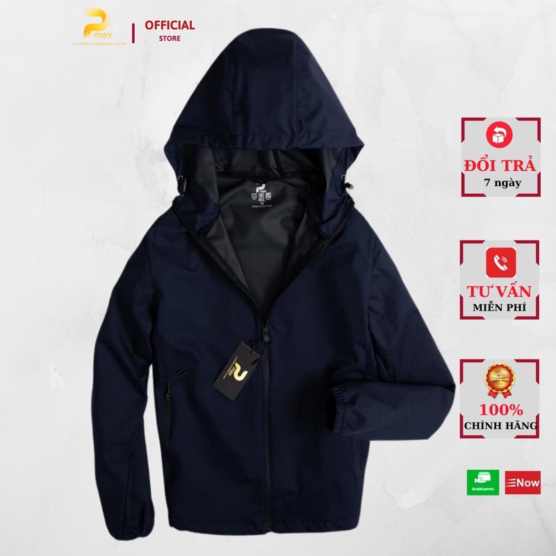 (Hàng Cao Cấp) Áo Gió Pmax 1 Lớp Full Hộp, Vải Xịn co dãn, Mặc Cho Cả Nam Nữ, Chống Nước, Chống Gió,