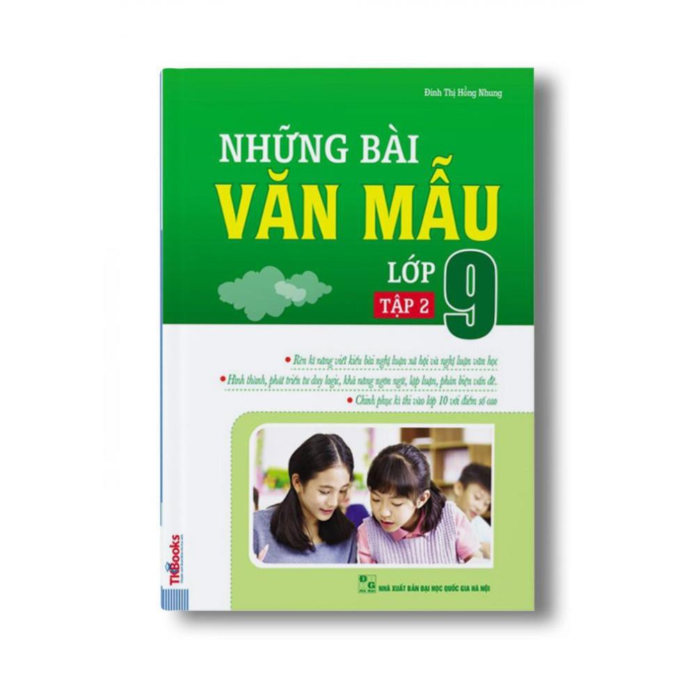 Sách - Những Bài Văn Mẫu Lớp 9 (tập 1 + 2) + tặng kèm Booksmart