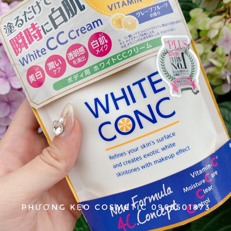 [Hàng có sẵn ] Sữa dưỡng thể White ConC CC Cream Vitamin C